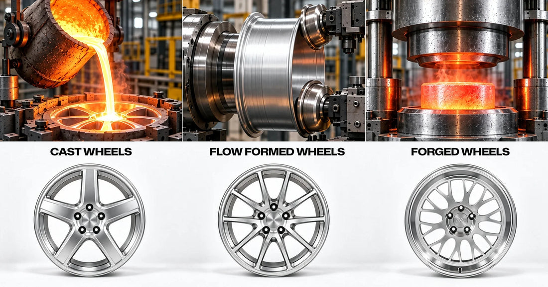 Forged vs Cast vs Flow Formed Wheels: What’s the Difference?