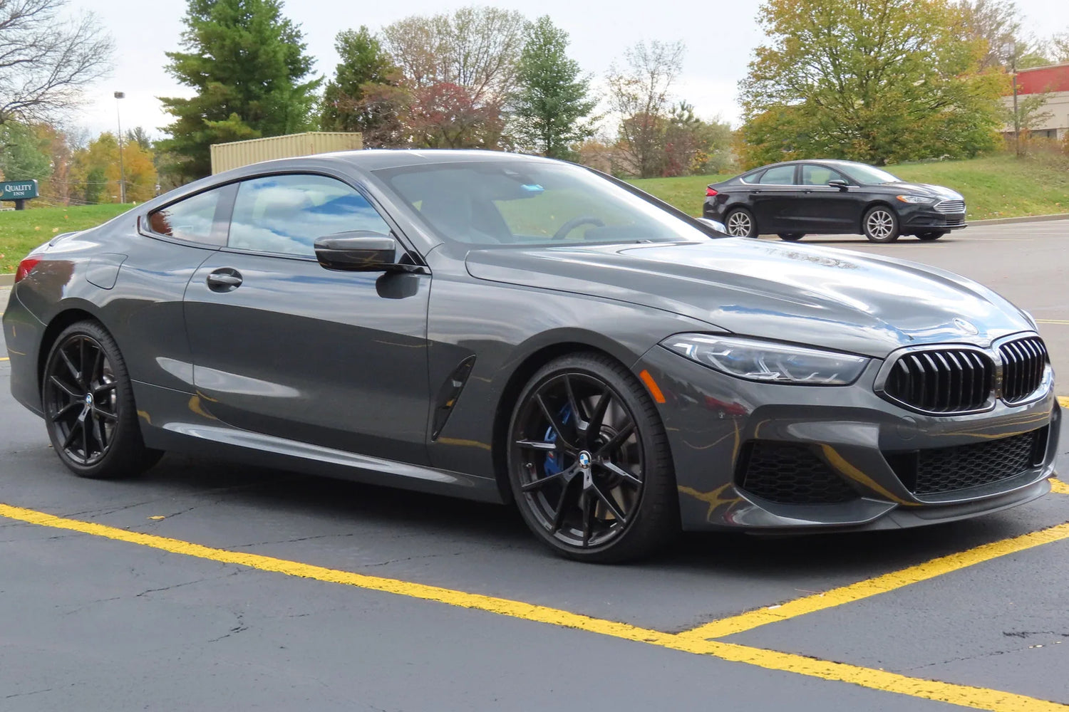 BMW G15 8 Series Coupe luxury grand touring sports car in Dravit Grey Metallic